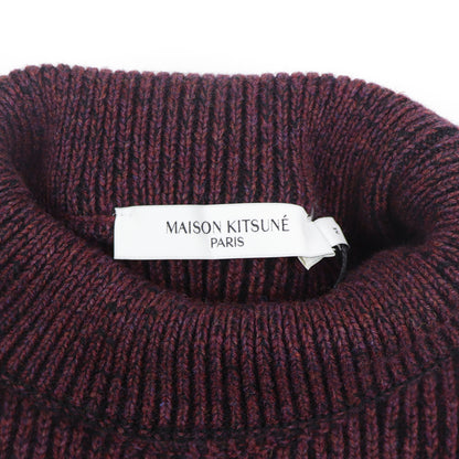 メゾン キツネ ニット ボルドー ウール メンズ