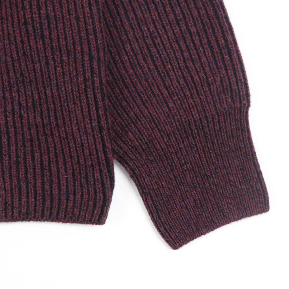 メゾン キツネ ニット ボルドー ウール メンズ