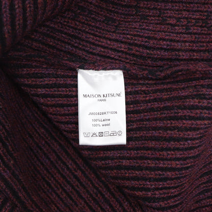 メゾン キツネ ニット ボルドー ウール メンズ