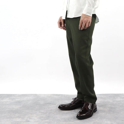 メゾン キツネ ボトムス テーパードパンツ メンズ ウール カーキ