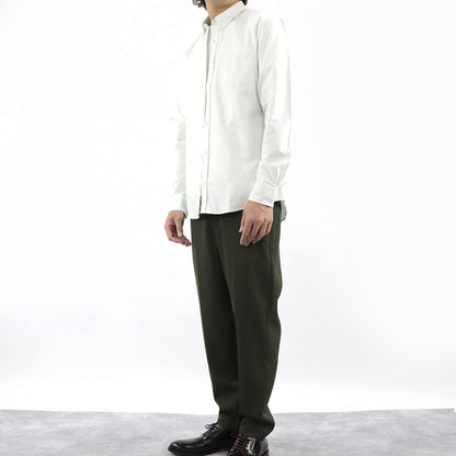 メゾン キツネ ボトムス テーパードパンツ メンズ ウール カーキ