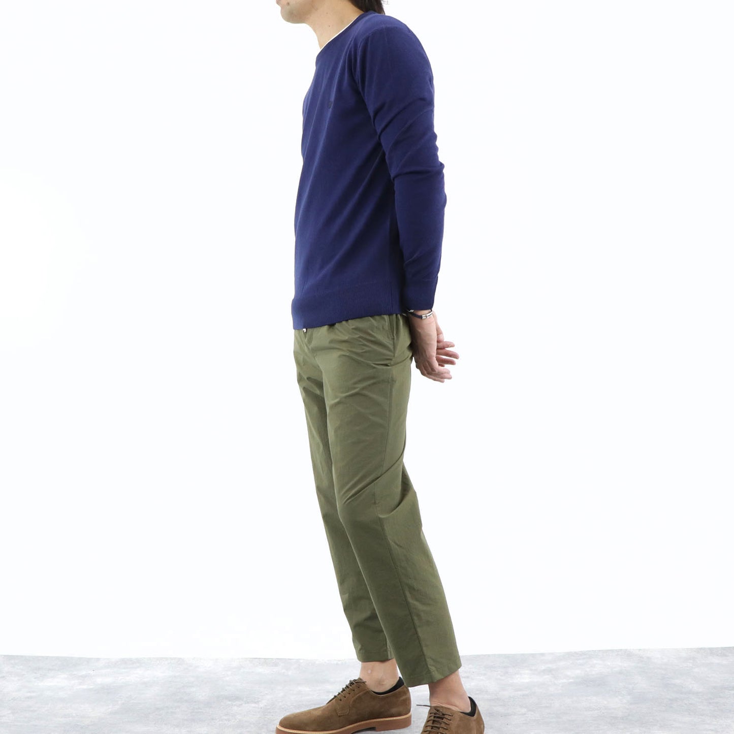 メゾン キツネ テーパードパンツ カーキ