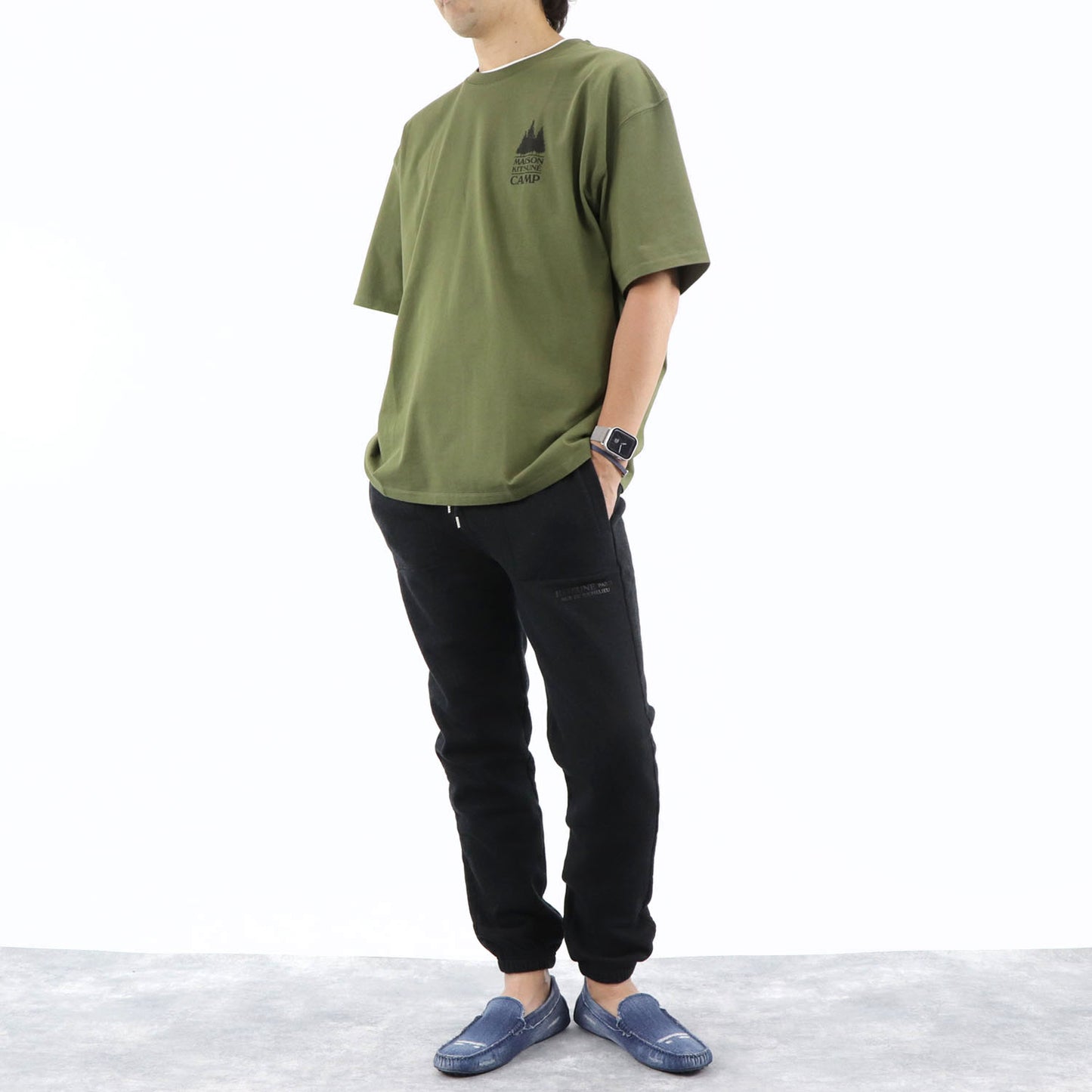 メゾン キツネ ロングパンツ JM01301KM0019 メンズ 黒