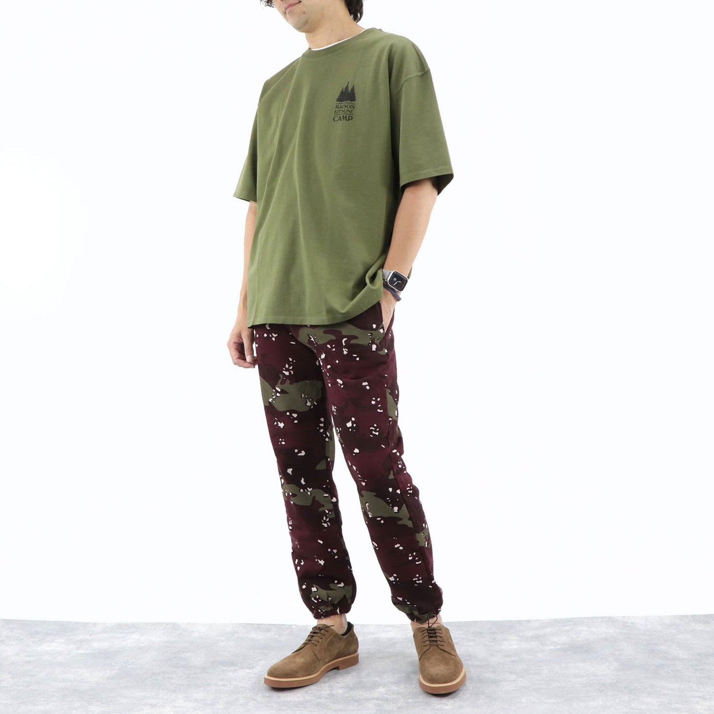 メゾン キツネ ボトムス JM01304KM0019 メンズ 迷彩