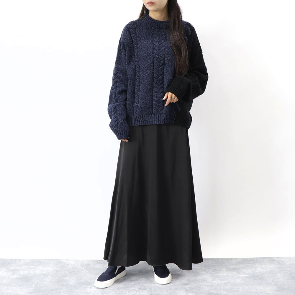 メゾン キツネ ニット  ユニセックス ブルー系 ケーブルニット