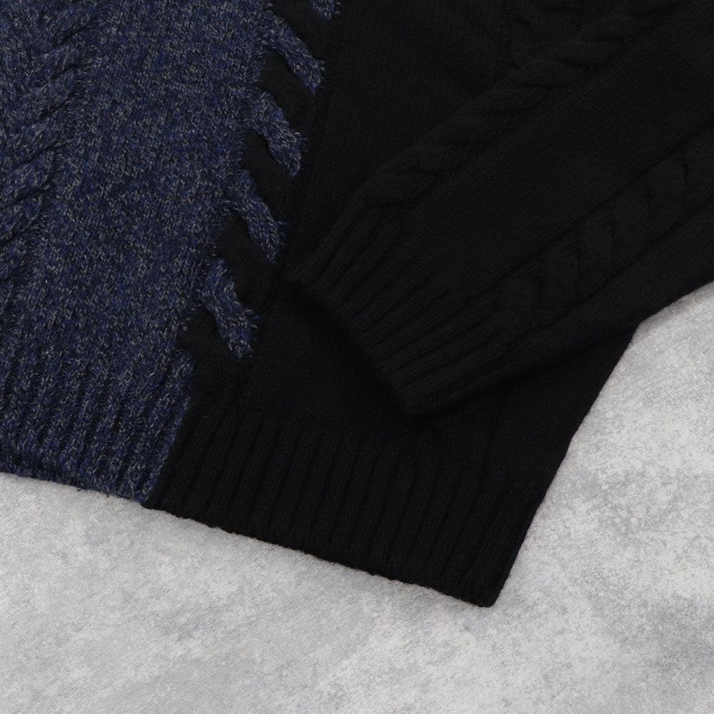 メゾン キツネ ニット  ユニセックス ブルー系 ケーブルニット