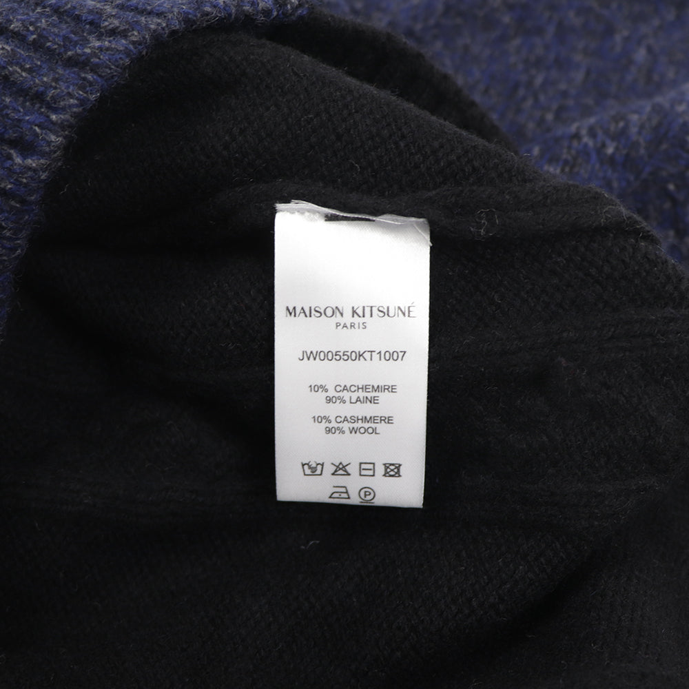 メゾン キツネ ニット  ユニセックス ブルー系 ケーブルニット