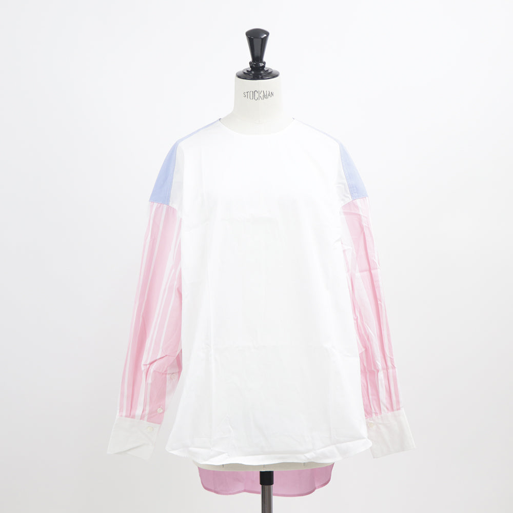 メゾン キツネ シャツ ブラウス レディース ピンク系 ストライプ