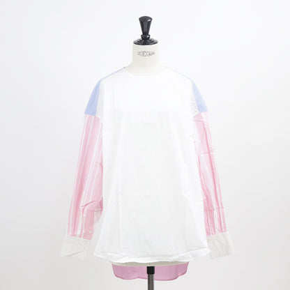 メゾン キツネ シャツ ブラウス レディース ピンク系 ストライプ