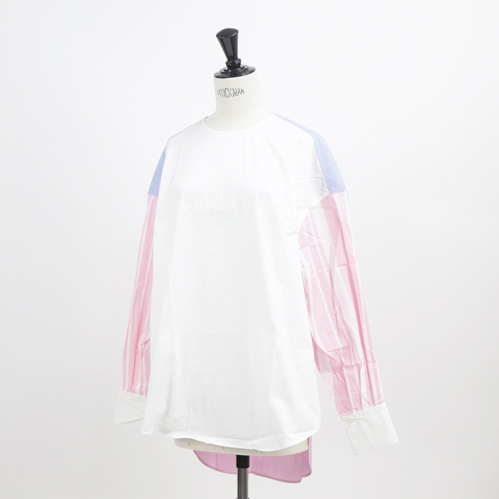 メゾン キツネ シャツ ブラウス レディース ピンク系 ストライプ