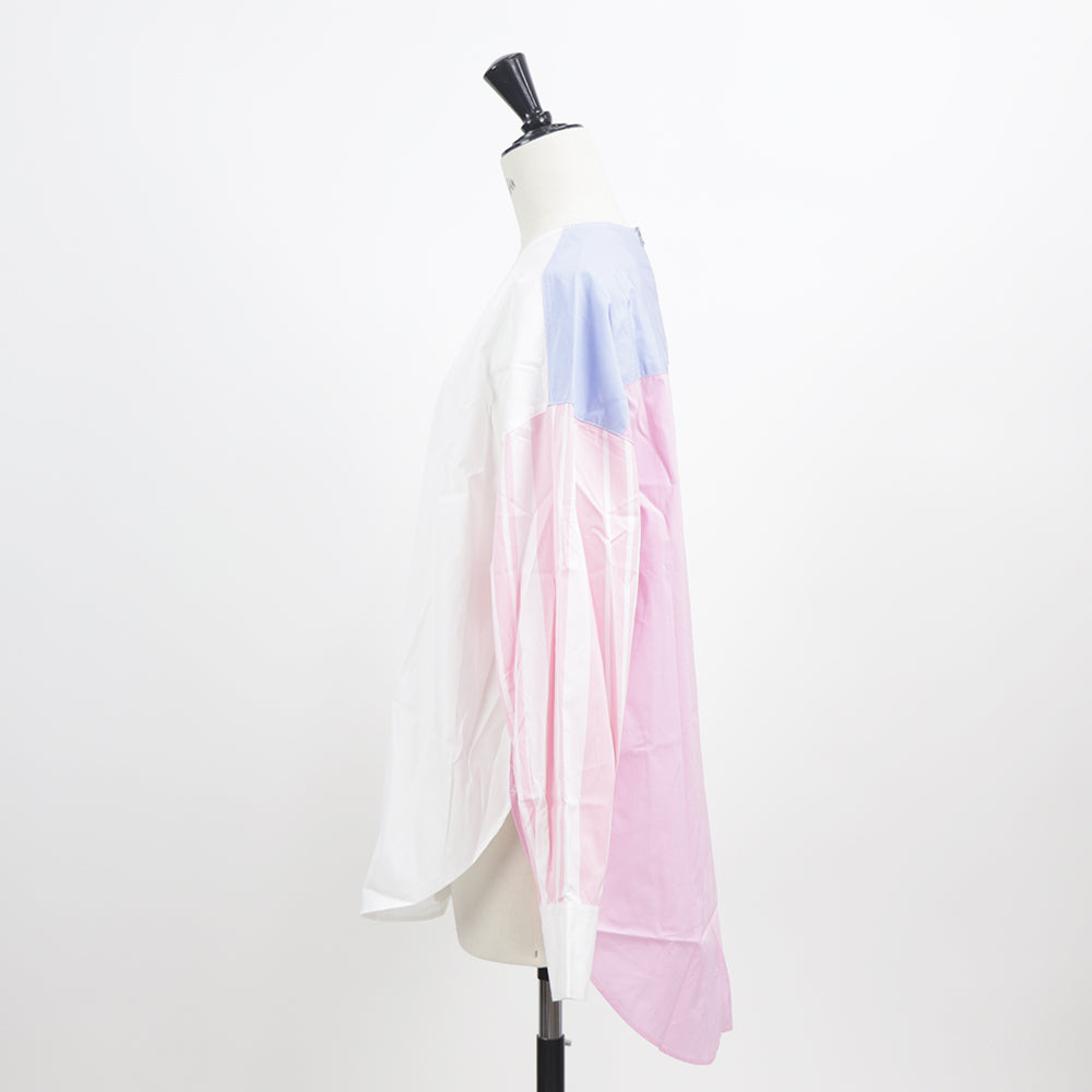 メゾン キツネ シャツ ブラウス レディース ピンク系 ストライプ