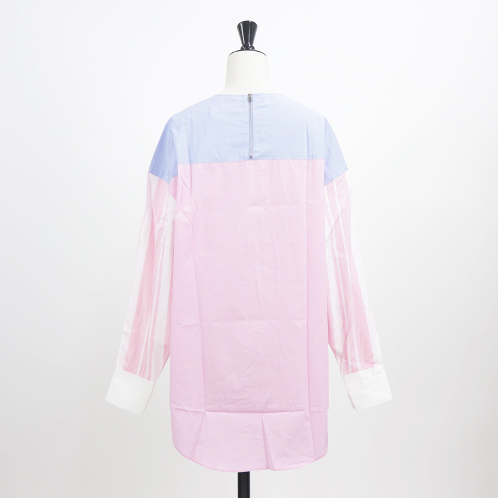 メゾン キツネ シャツ ブラウス レディース ピンク系 ストライプ