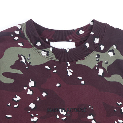 メゾン キツネ ワンピース レディース ボルドー 裏起毛 カモフラ