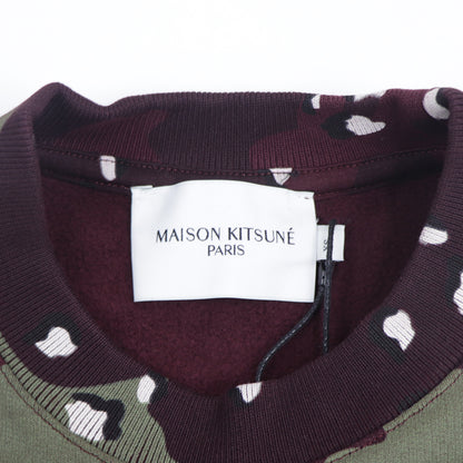 メゾン キツネ ワンピース レディース ボルドー 裏起毛 カモフラ