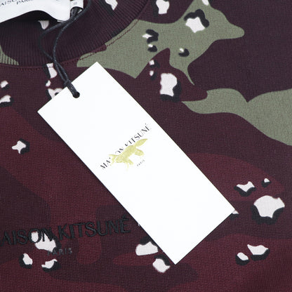 メゾン キツネ ワンピース レディース ボルドー 裏起毛 カモフラ