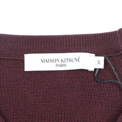 メゾン キツネ ワンピース ニット ウール ボルドー