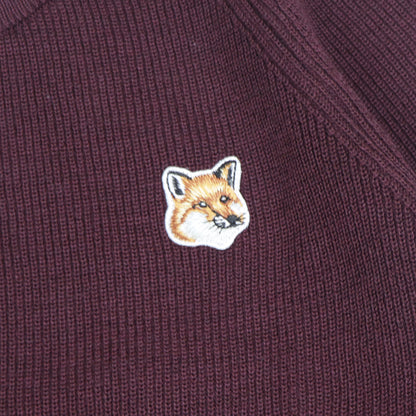 メゾン キツネ ワンピース ニット ウール ボルドー