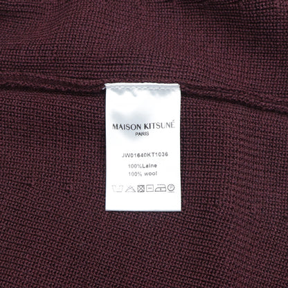 メゾン キツネ ワンピース ニット ウール ボルドー