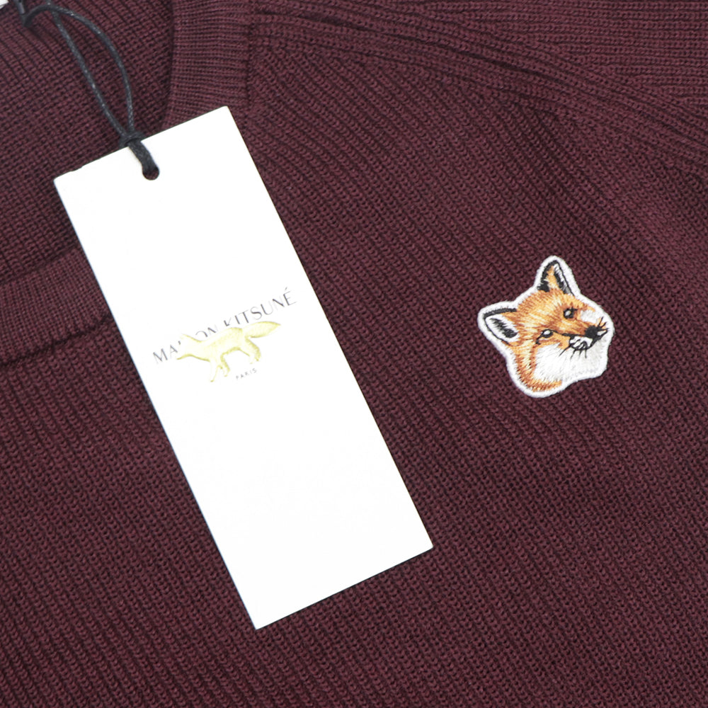 メゾン キツネ ワンピース ニット ウール ボルドー