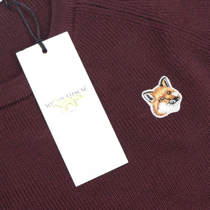 メゾン キツネ ワンピース ニット ウール ボルドー