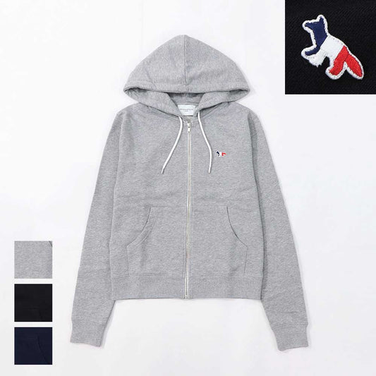 MAISON KITSUNE ジップパーカー Tricolor Fox Patch Hoodie