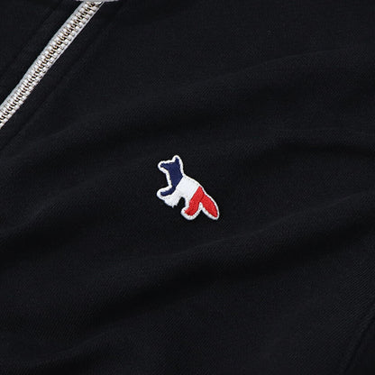 MAISON KITSUNE ジップパーカー Tricolor Fox Patch Hoodie