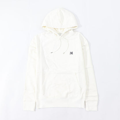 メゾン キツネ MAISON KITSUNE トップス スウェット・パーカー レディース FOX HEAD PATCH CLASSIC ネイビー エクリュ フォックスパッチ コットン 無地 ワンポイント フーディー プルオーバー GU00335KM0002