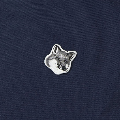 メゾン キツネ MAISON KITSUNE トップス スウェット・パーカー レディース FOX HEAD PATCH CLASSIC ネイビー エクリュ フォックスパッチ コットン 無地 ワンポイント フーディー プルオーバー GU00335KM0002