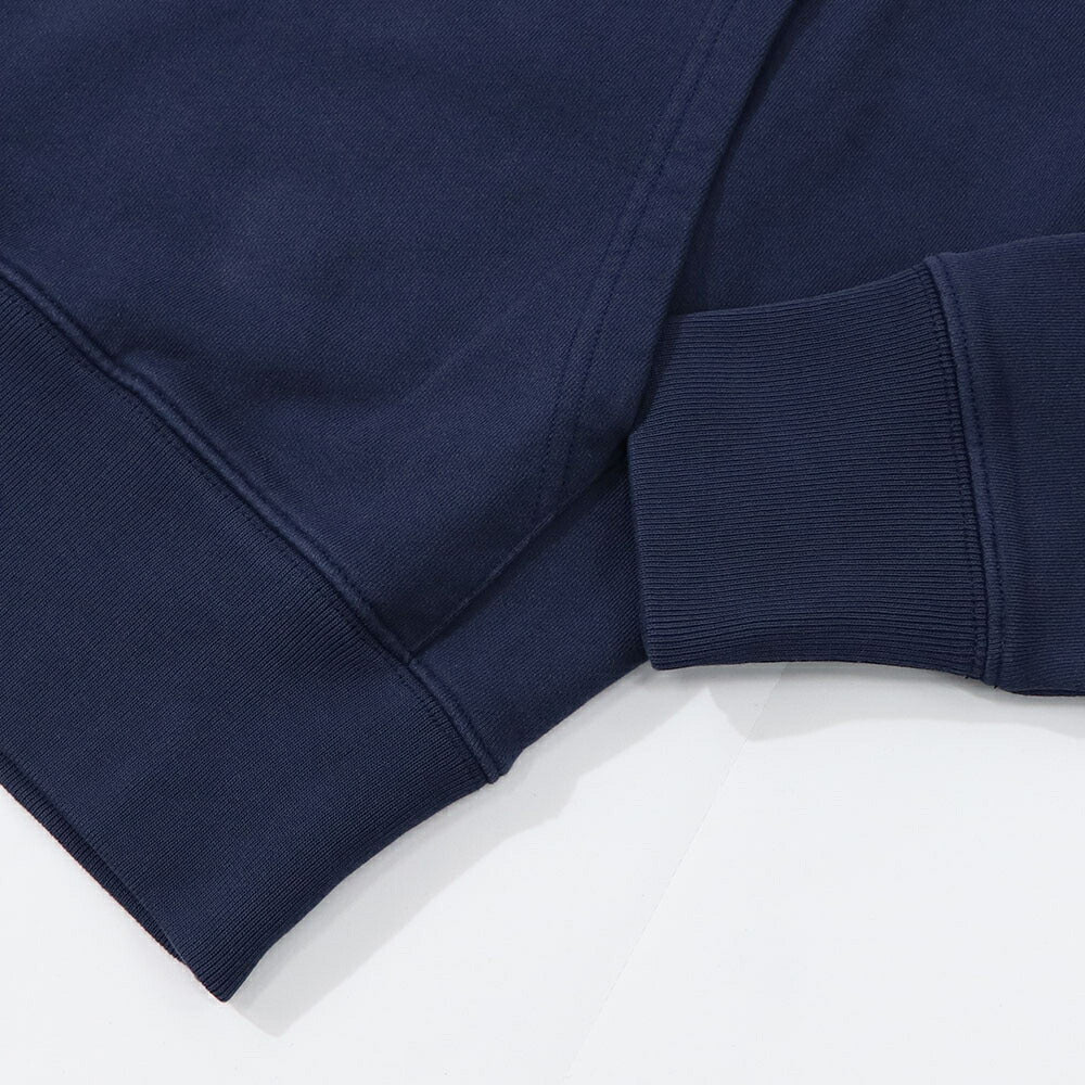 MAISON KITSUNE パーカー ネイビー エクリュ フォックスパッチ フーディー プルオーバー GU00335KM0002