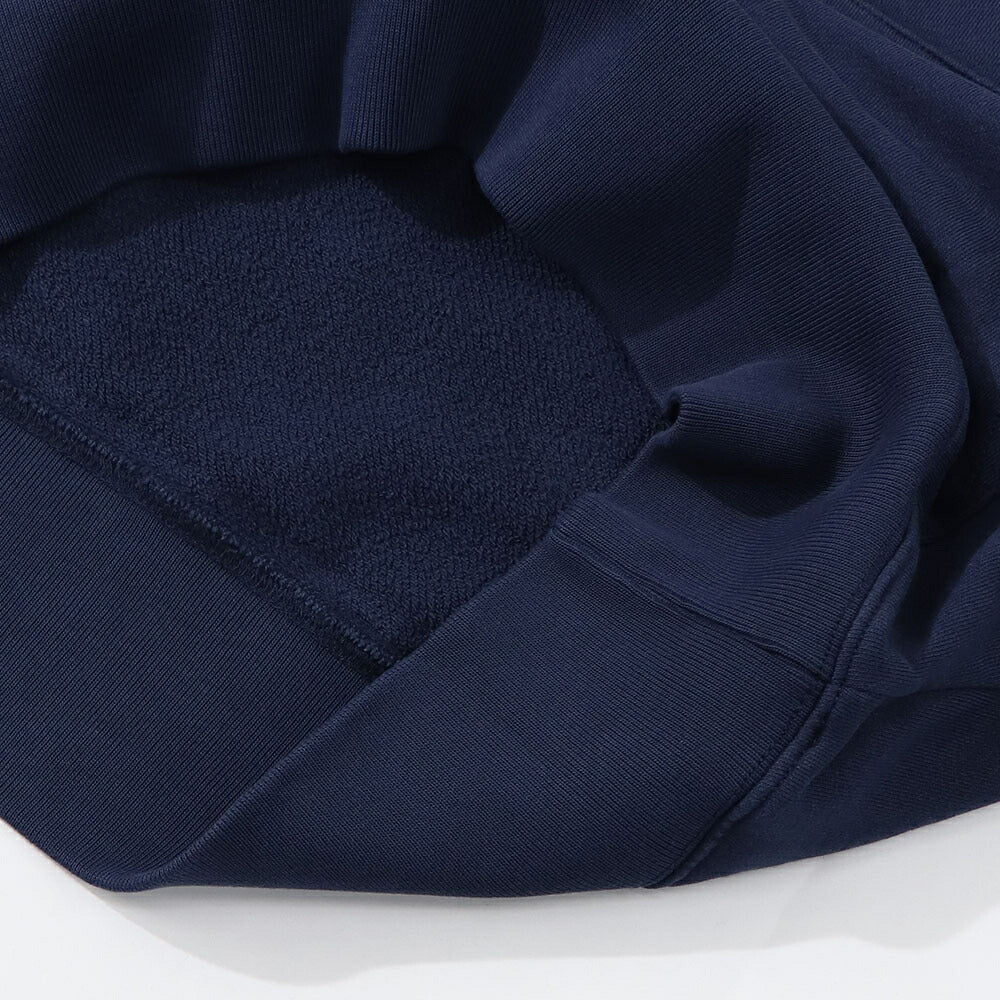 MAISON KITSUNE パーカー ネイビー エクリュ フォックスパッチ フーディー プルオーバー GU00335KM0002