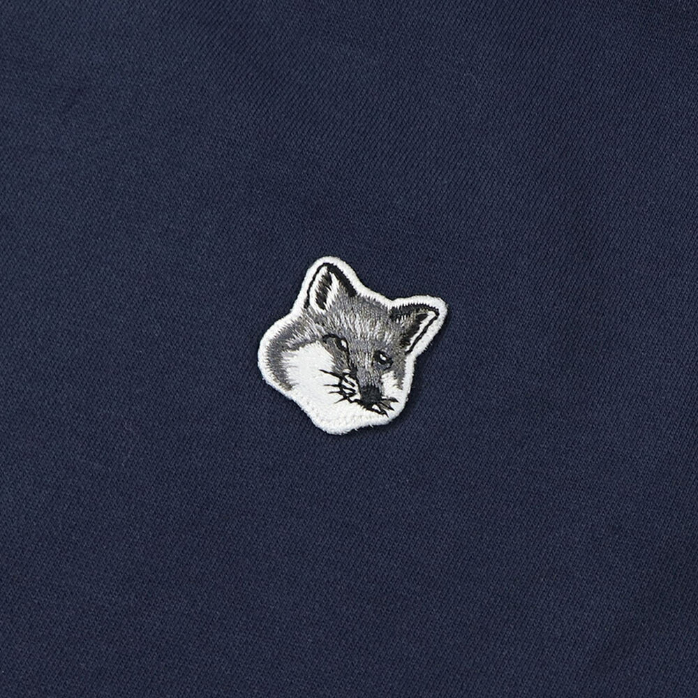 MAISON KITSUNE パーカー ネイビー エクリュ フォックスパッチ フーディー プルオーバー GU00335KM0002