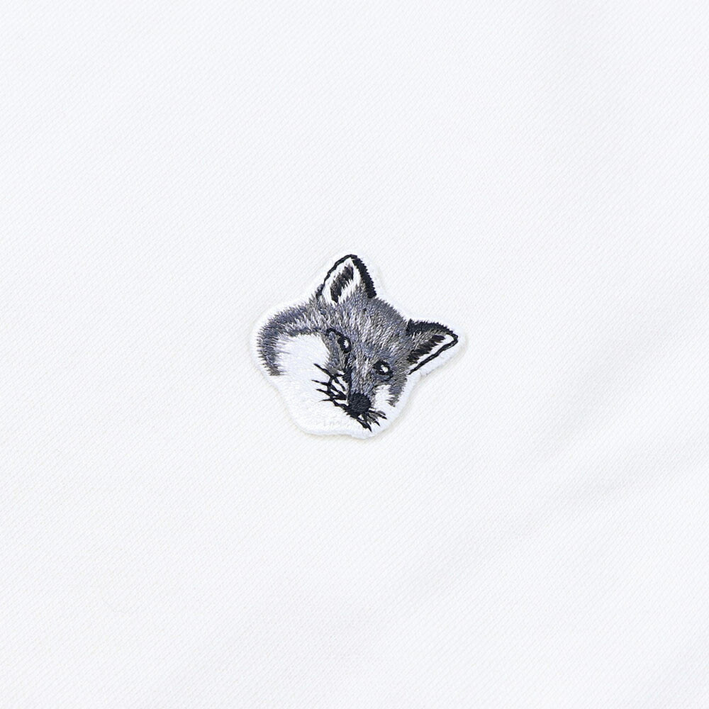 MAISON KITSUNE パーカー ネイビー エクリュ フォックスパッチ フーディー プルオーバー GU00335KM0002