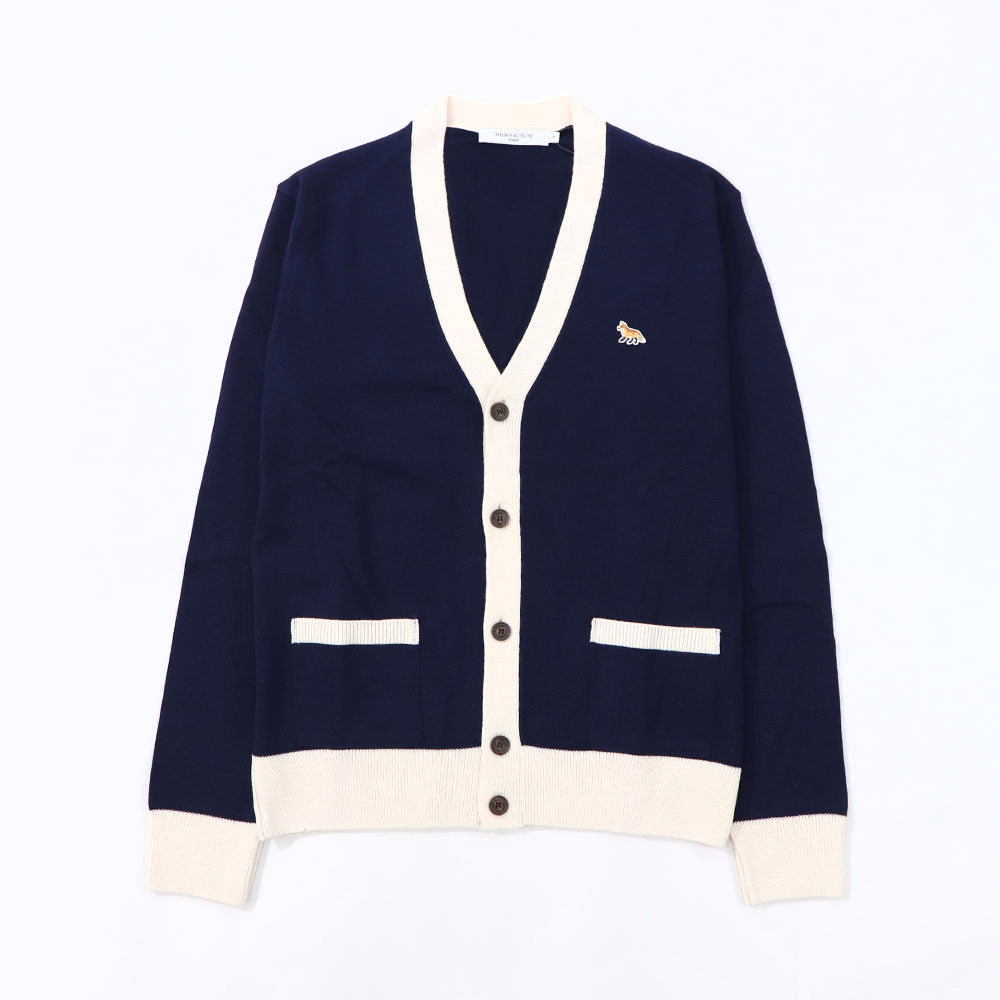 MAISON KITSUNE カーディガン ベイビーフォックス バイカラー