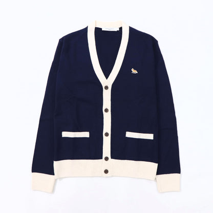 MAISON KITSUNE カーディガン ベイビーフォックス バイカラー