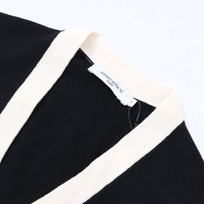MAISON KITSUNE カーディガン ベイビーフォックス バイカラー