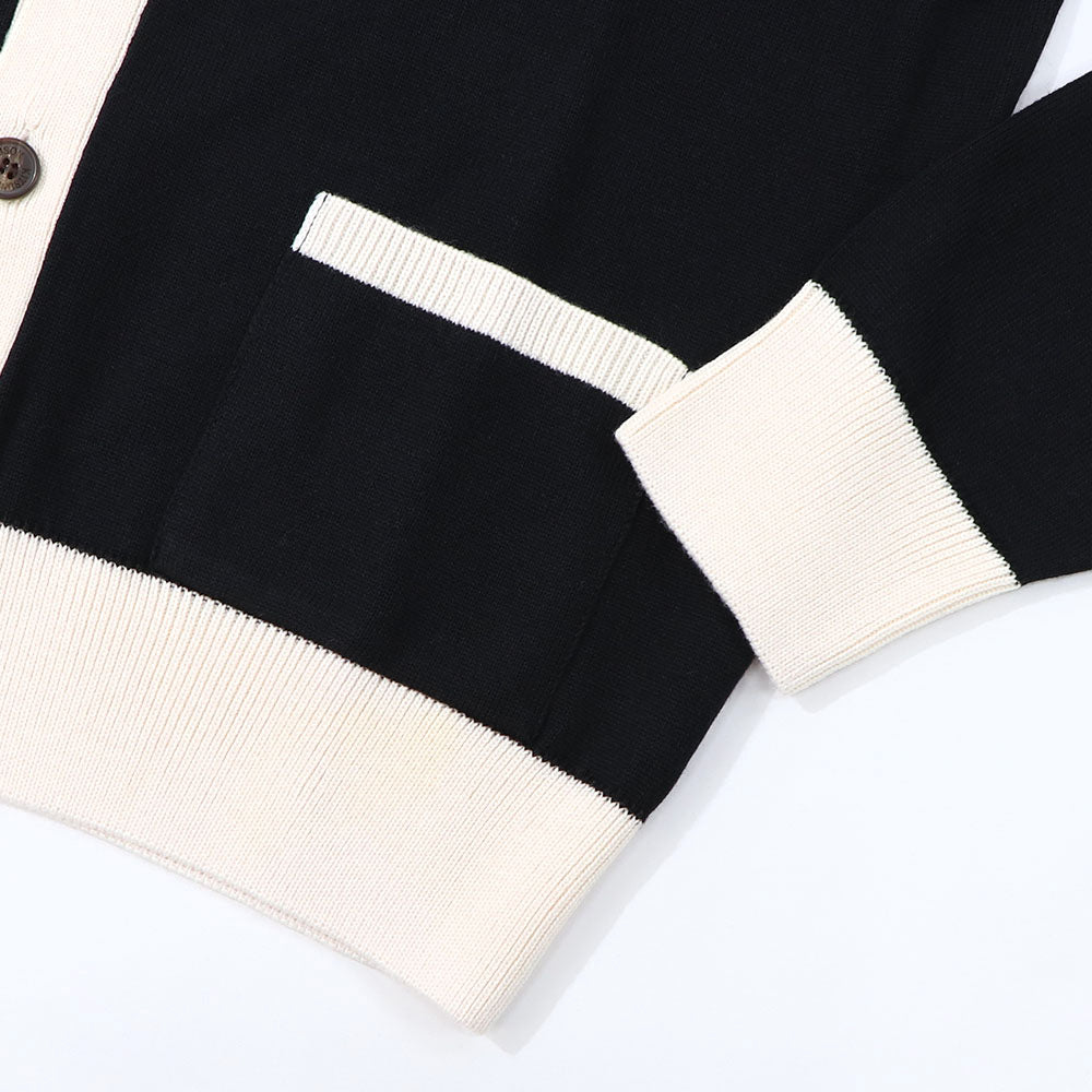 MAISON KITSUNE カーディガン ベイビーフォックス バイカラー
