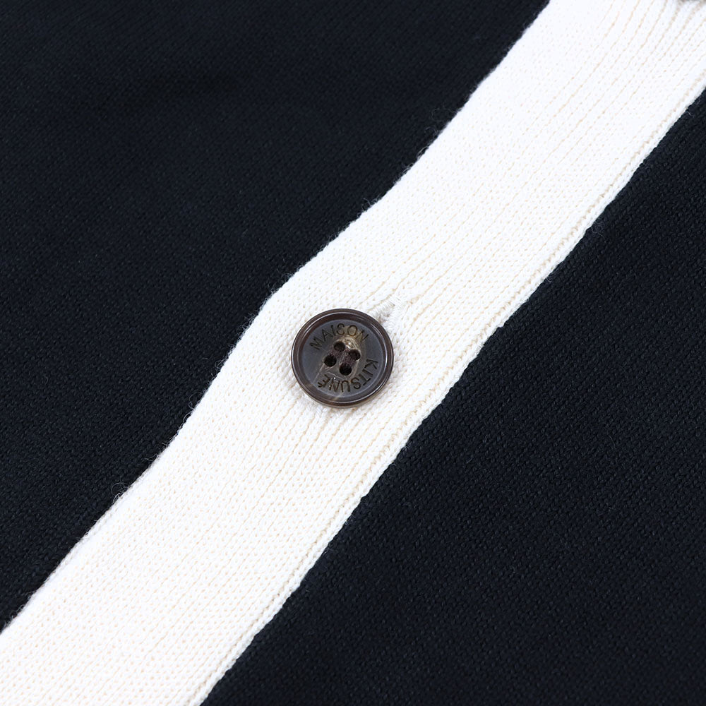 MAISON KITSUNE カーディガン ベイビーフォックス バイカラー