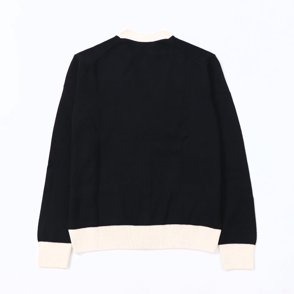 MAISON KITSUNE カーディガン ベイビーフォックス バイカラー