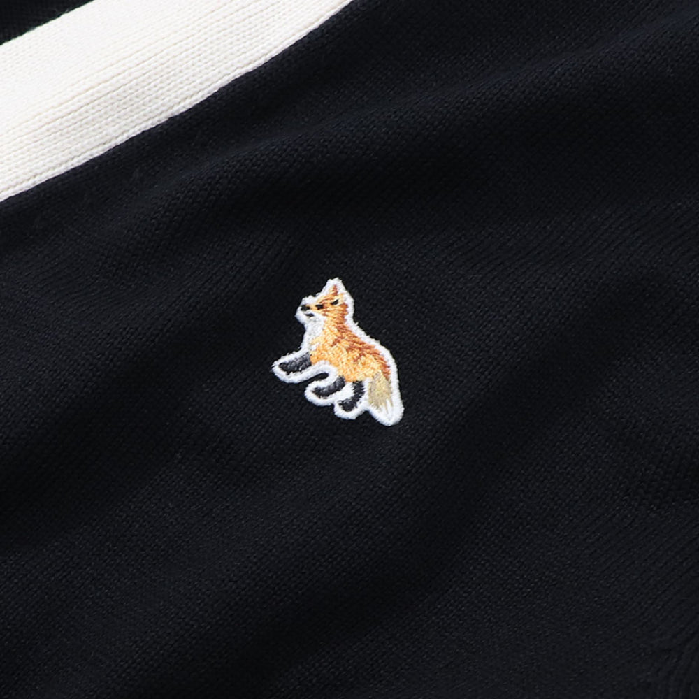MAISON KITSUNE カーディガン ベイビーフォックス バイカラー