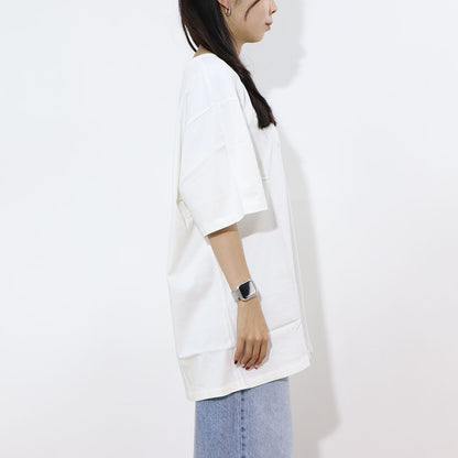 MAISON KITSUNE Tシャツ ホワイト フォックスパッチ クールネック KM00114KJ0035