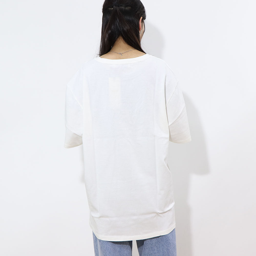 MAISON KITSUNE Tシャツ ホワイト フォックスパッチ クールネック KM00114KJ0035