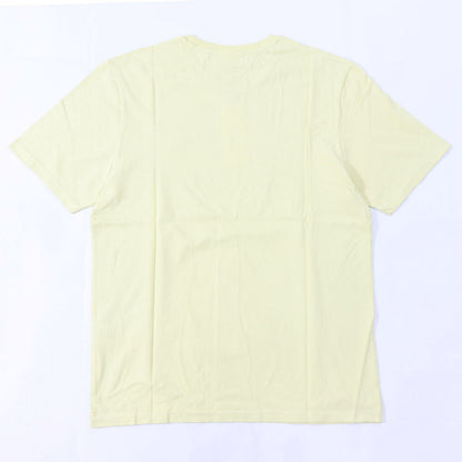メゾン キツネ MAISON KITSUNE トップス Tシャツ・カットソー メンズ  イエロー フォックスパッチ コットン 無地 ワンポイント 半袖 クルーネック 半袖 LM00104KJ0008