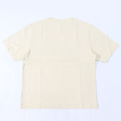 メゾン キツネ MAISON KITSUNE トップス Tシャツ・カットソー メンズ クリーム ライトグリーン フォックスパッチ コットン 無地 ワンポイント 半袖 クルーネック 半袖 LM00107KJ0119