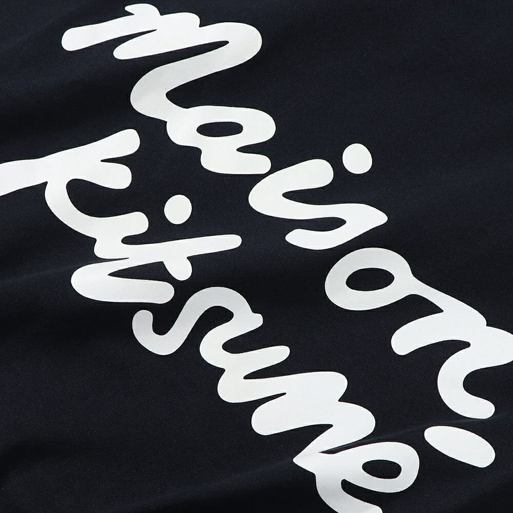 メゾン キツネ MAISON KITSUNE トップス Tシャツ・カットソー メンズ HANDWRITING COMFORT TEE-SHIRT ブラック ロゴ コットン 無地 半袖 クルーネック 半袖 MM00101KJ0118