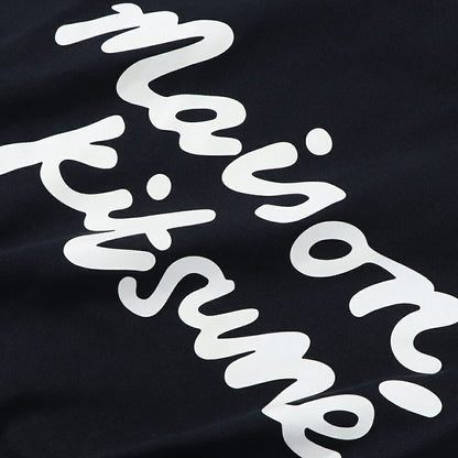 メゾン キツネ MAISON KITSUNE トップス Tシャツ・カットソー メンズ HANDWRITING COMFORT TEE-SHIRT ブラック ロゴ コットン 無地 半袖 クルーネック 半袖 MM00101KJ0118