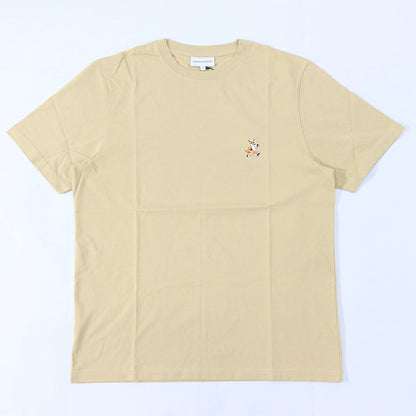 メゾン キツネ MAISON KITSUNE トップス Tシャツ・カットソー メンズ SPEEDY FOX PATCH COMFORT TEE ホワイト イエロー チルフォックスパッチ コットン 無地 半袖 クルーネック 半袖 MM00125KJ0008