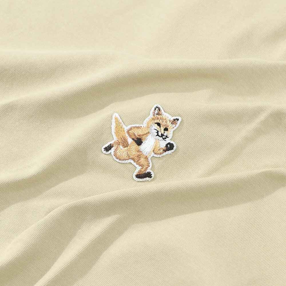 メゾン キツネ MAISON KITSUNE トップス Tシャツ・カットソー メンズ SPEEDY FOX PATCH COMFORT TEE ホワイト イエロー チルフォックスパッチ コットン 無地 半袖 クルーネック 半袖 MM00125KJ0008