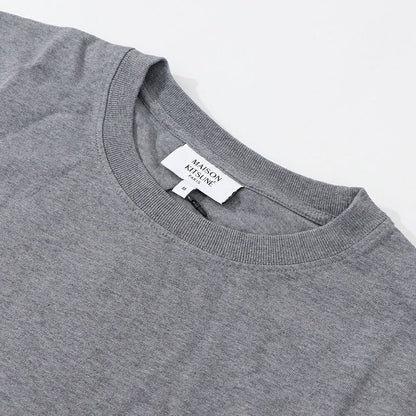 メゾン キツネ MAISON KITSUNE トップス Tシャツ・カットソー メンズ  カーキ メランジグレー フォックスパッチ コットン 無地 ワンポイント 半袖 クルーネック 半袖 MM00127KJ0118