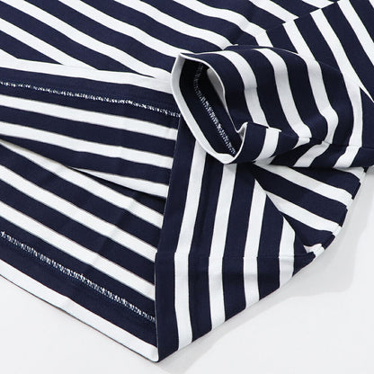 メゾン キツネ MAISON KITSUNE トップス Tシャツ・カットソー メンズ FOX HEAD PATCH REGULAR MARIN TEE SHIRT ネイビー フォックスパッチ ボーダー コットン 無地 ワンポイント 長袖 クルーネック 長袖 LM00105KJ0044