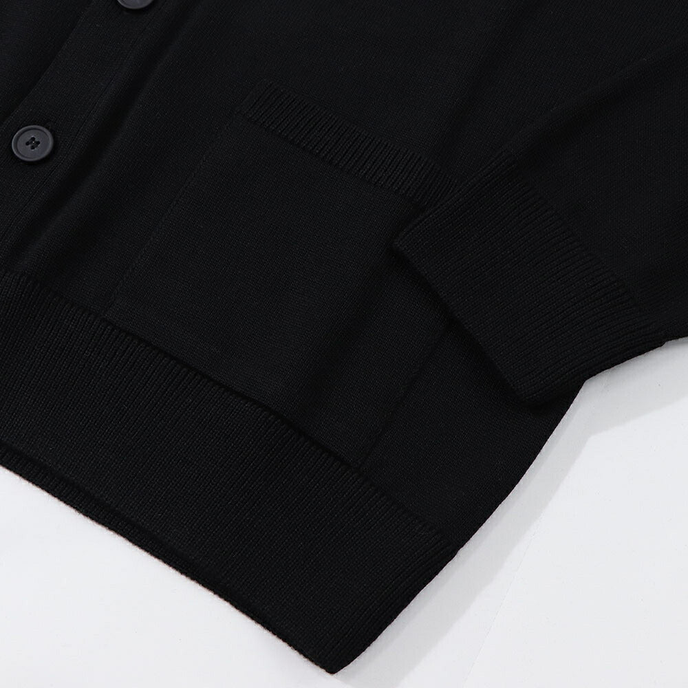 MAISON KITSUNE カーディガン ブラック カーキ フォックスパッチ LM00505KT1036